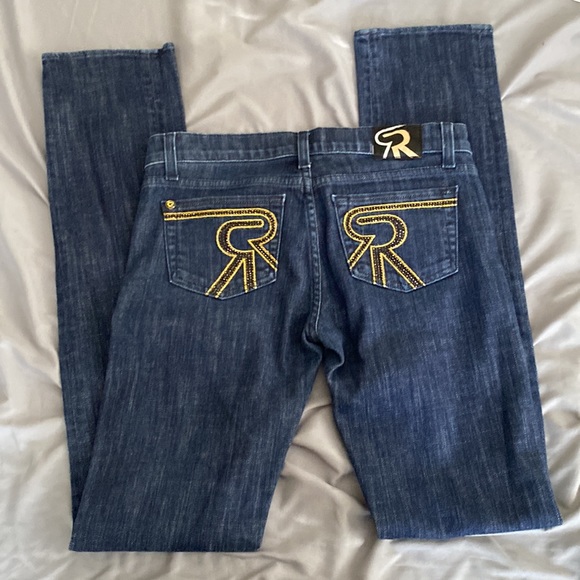 Rock & Republic jeans size 26 with rhinestones in the back with the letter R - Picture 1 of 10